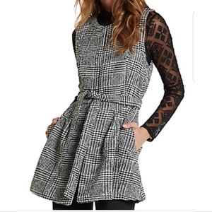 BCBG Generation Tweed Houndstooth Vest